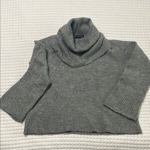 Ann Taylor Gray Cowl Neck Sweater